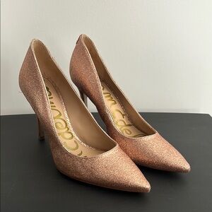 Sam Edelman Rose Gold Glitter pumps Size 8